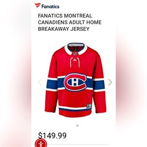🏒 🆕 Montreal Canadiens Adult Jersey